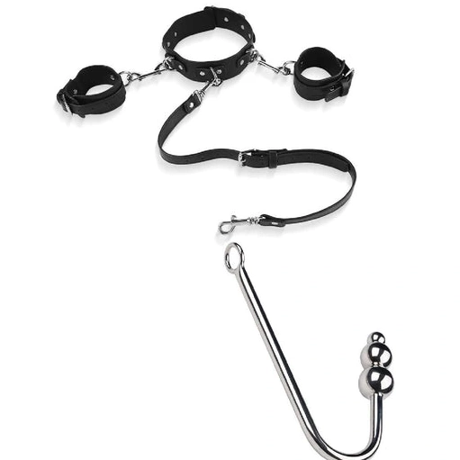 Anal and Cuffs Collar with Beaded Hook Elegant 5334 0717